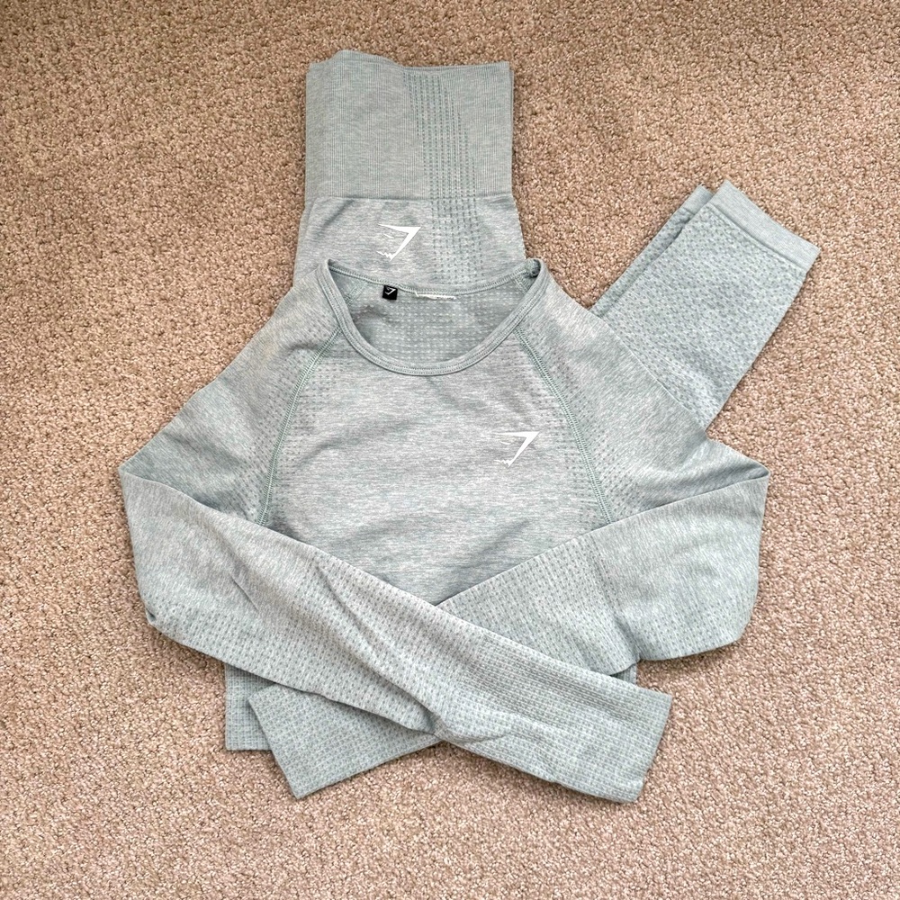 Gymshark Vital Seamless Set - light green marl